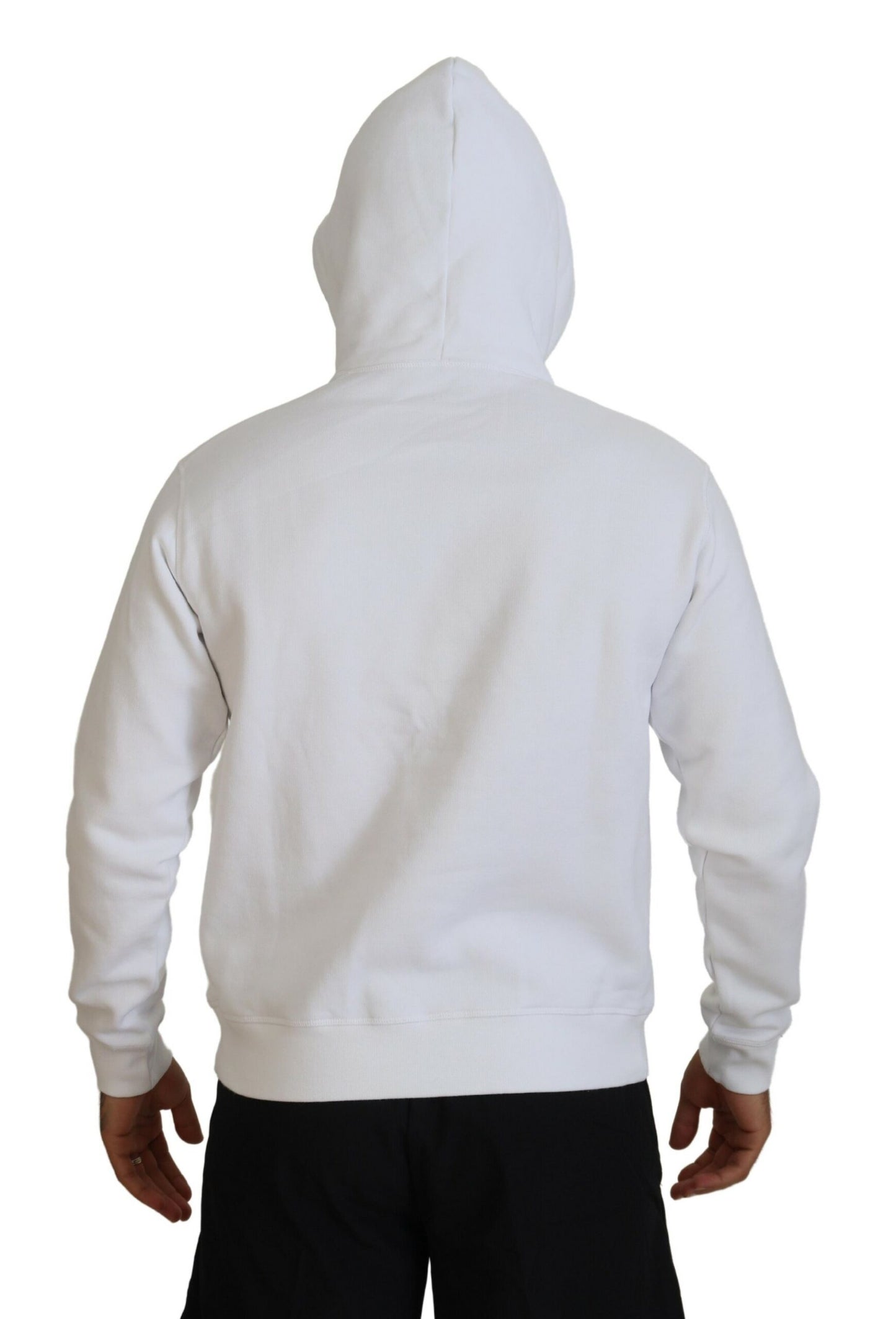 Dsquared² White printed cotton hoodie