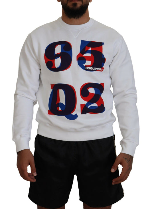 Dsquared² White printed long sleeve sweater