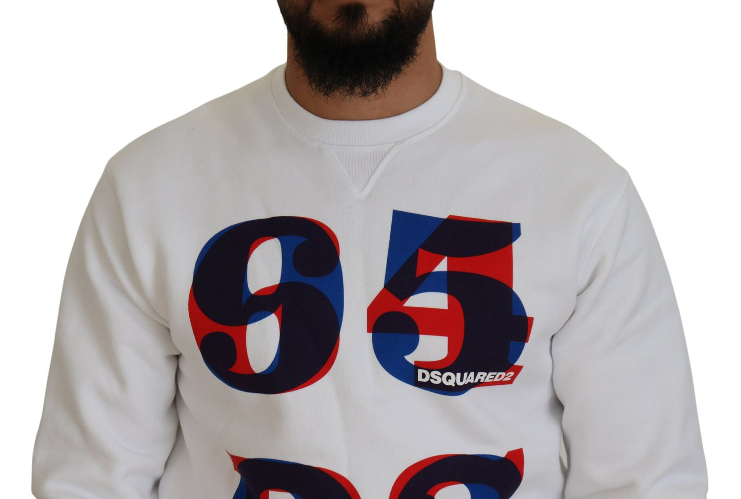 Dsquared² White printed long sleeve sweater