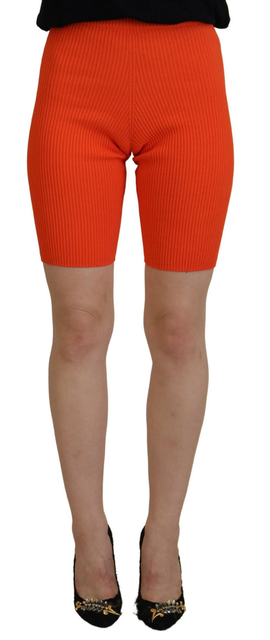 Dsquared² Orangefarbene Bermudashorts aus Viskose mit mittlerer Taille und schmaler Passform