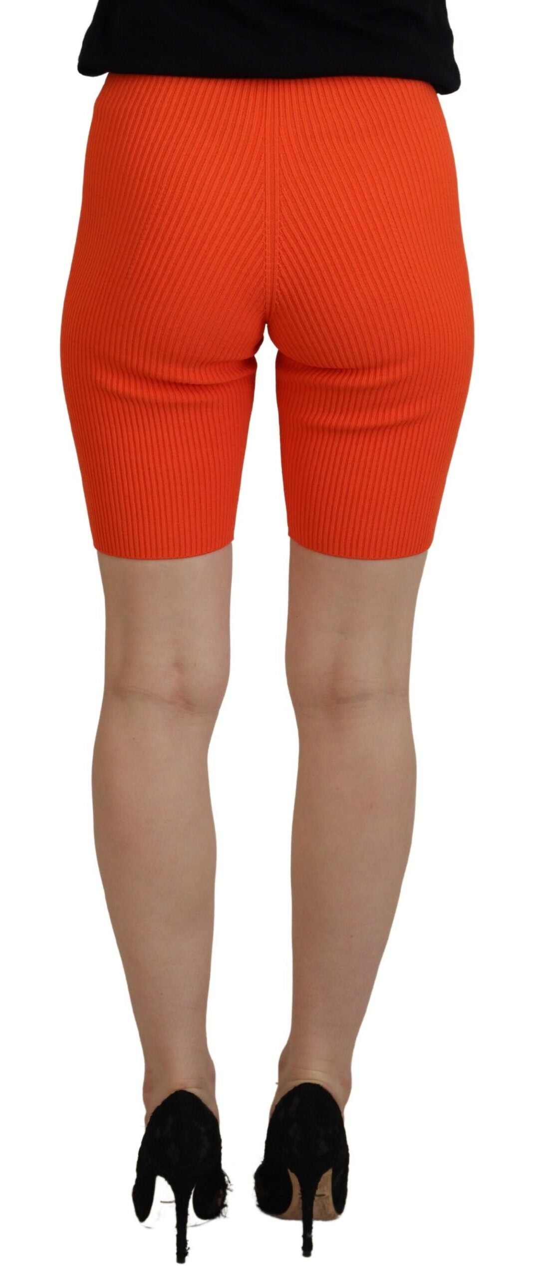 Dsquared² Orangefarbene Bermudashorts aus Viskose mit mittlerer Taille und schmaler Passform