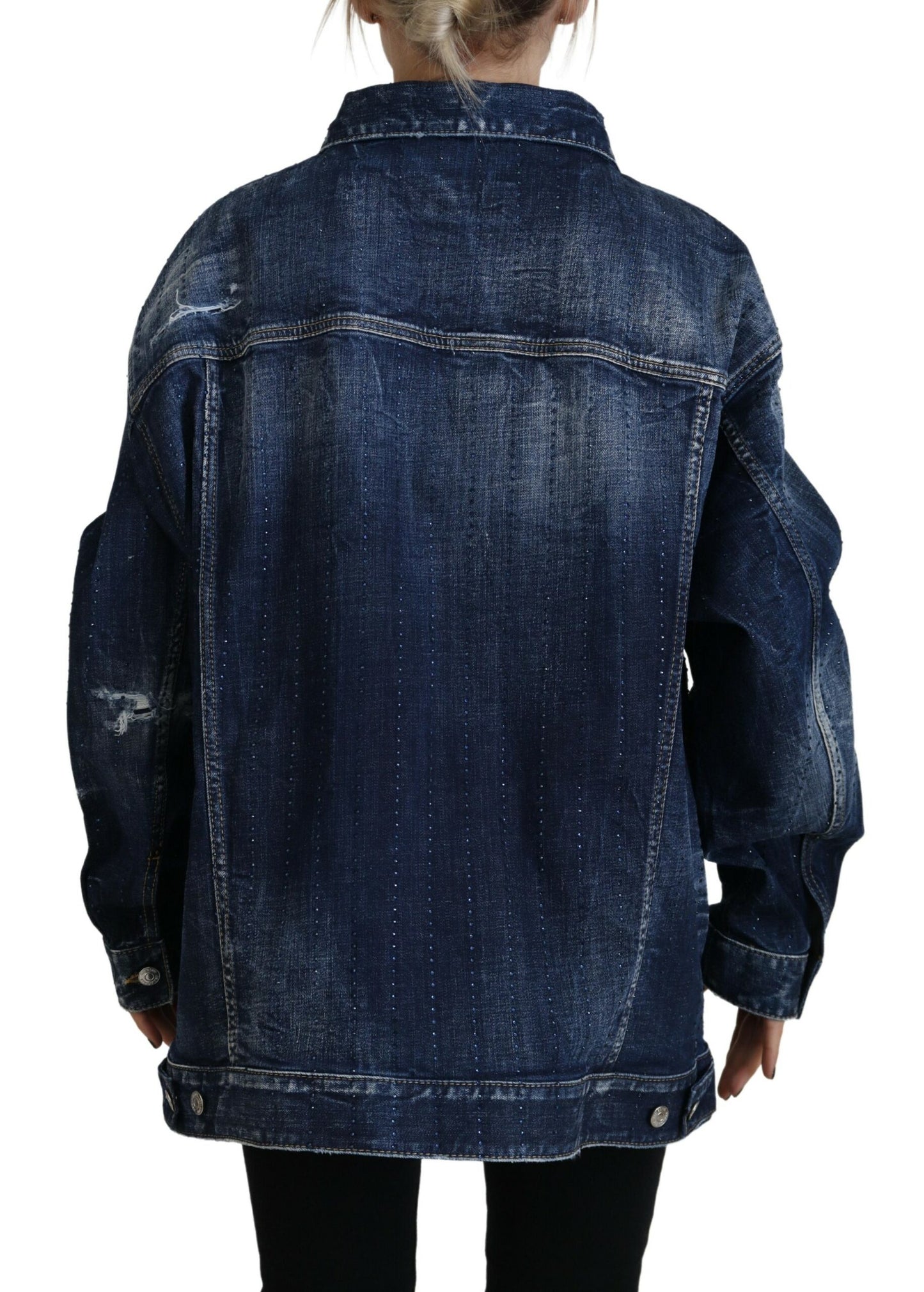 Dsquared² Blue Denim Jacket with Collar