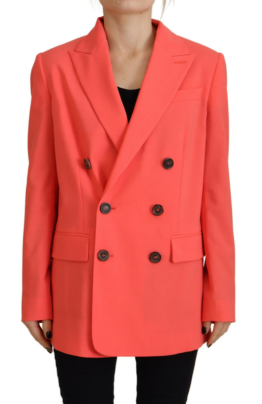 Dsquared² Rosa doppelreihiger Mantel Blazer Jacke