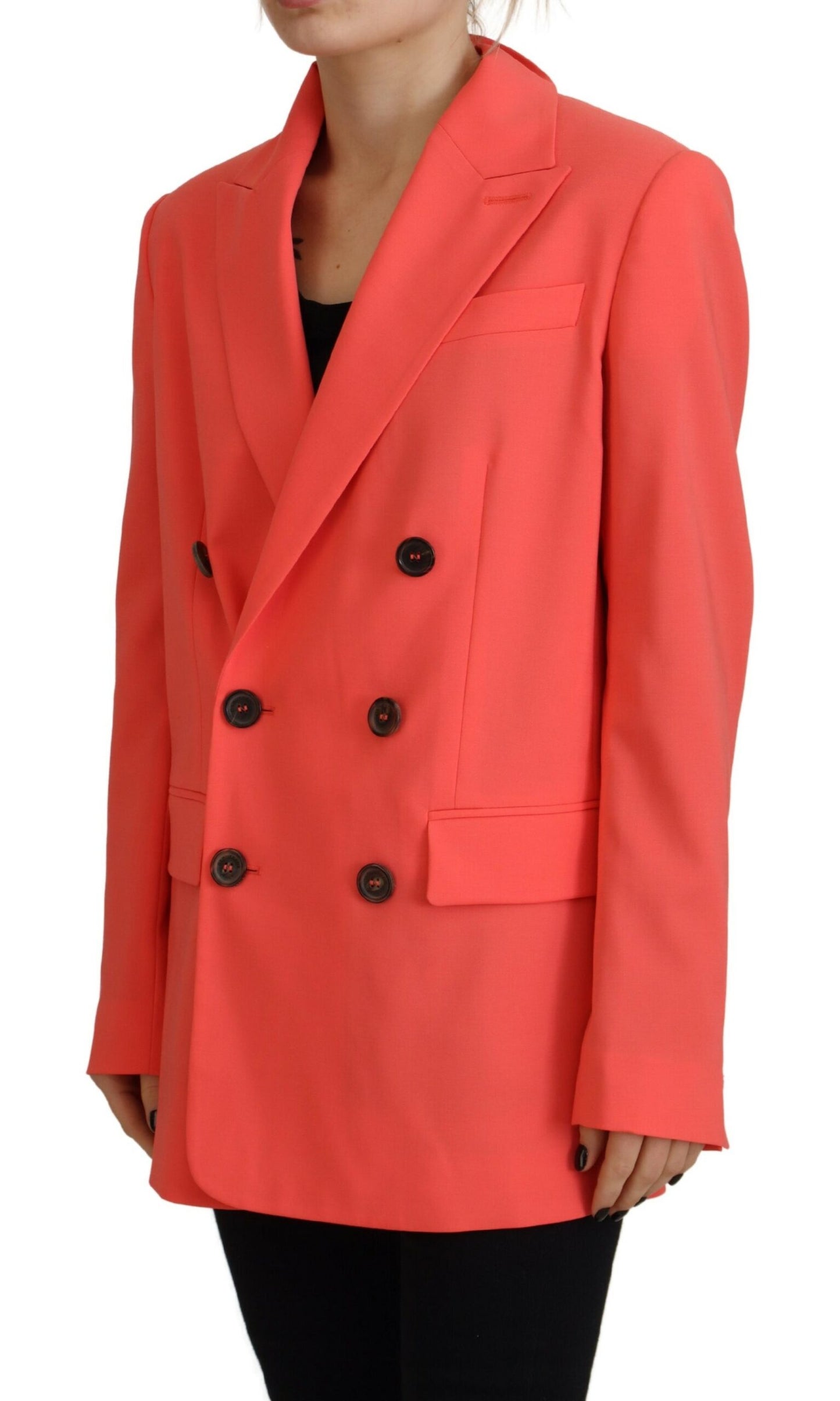 Dsquared² Rosa doppelreihiger Mantel Blazer Jacke