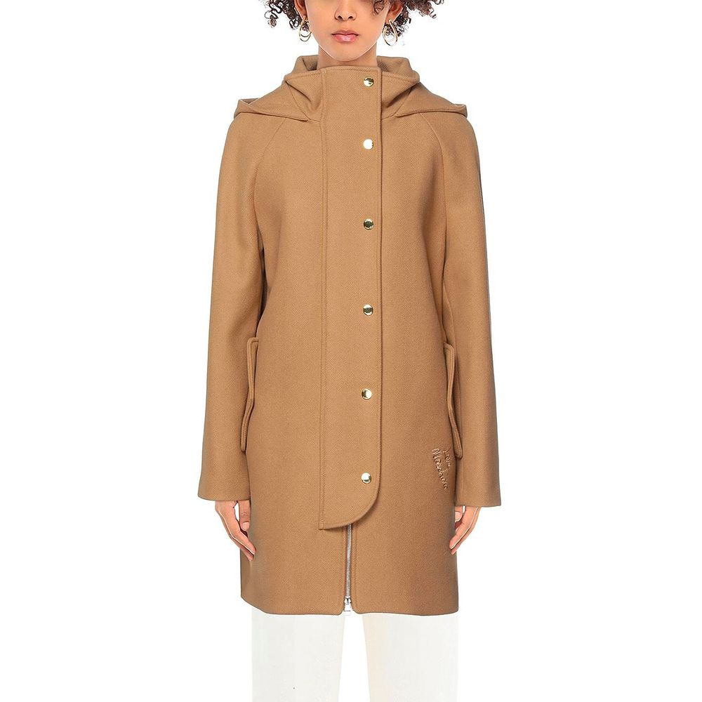 Love Moschino Brown Wool Coat for Women