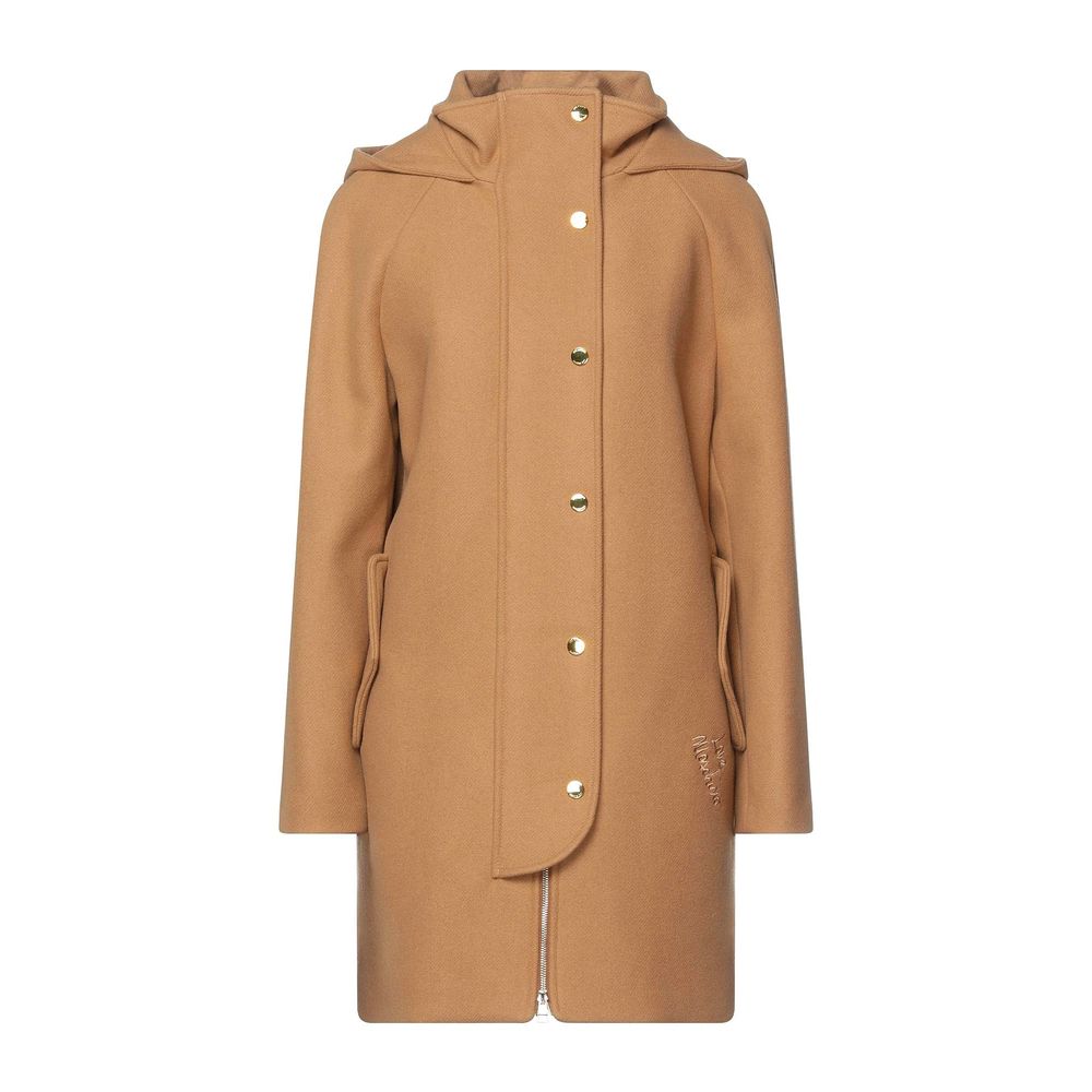 Love Moschino Brown Wool Coat for Women