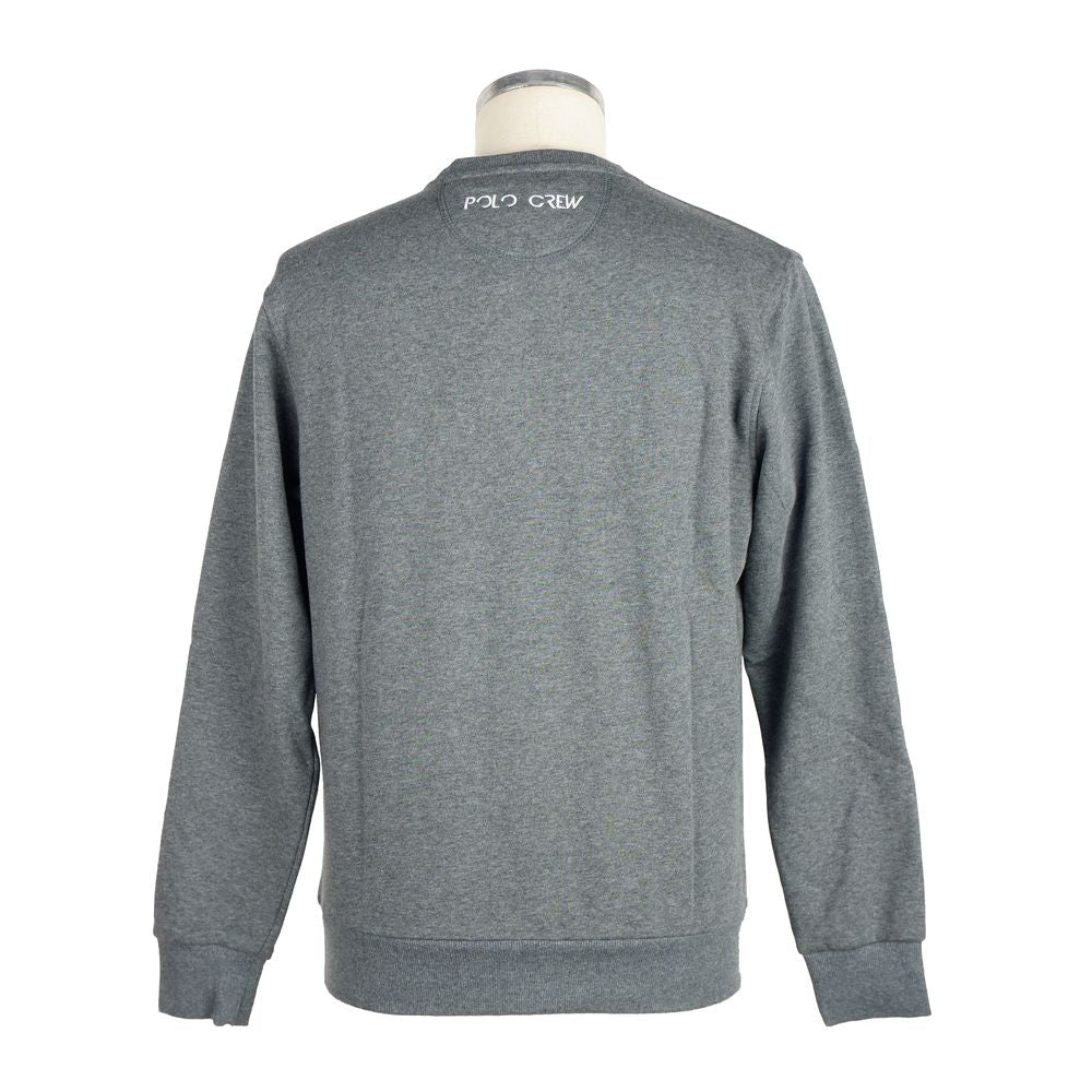 La Martina Grey Cotton Sweater for Men