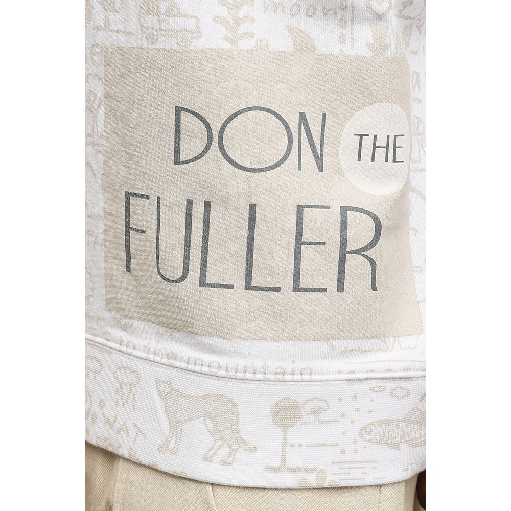 Don The Fuller White Cotton Sweater for Men