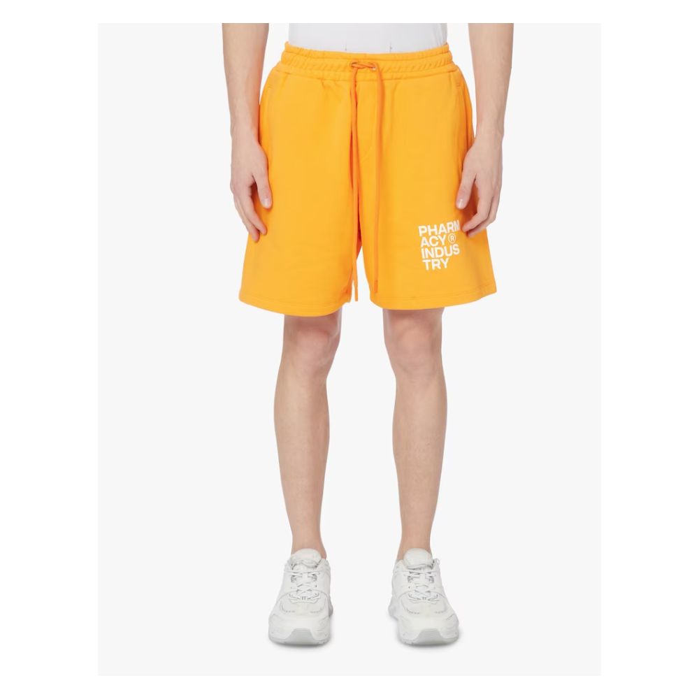 Pharmacy Industry Chic orange cotton pants with logo print