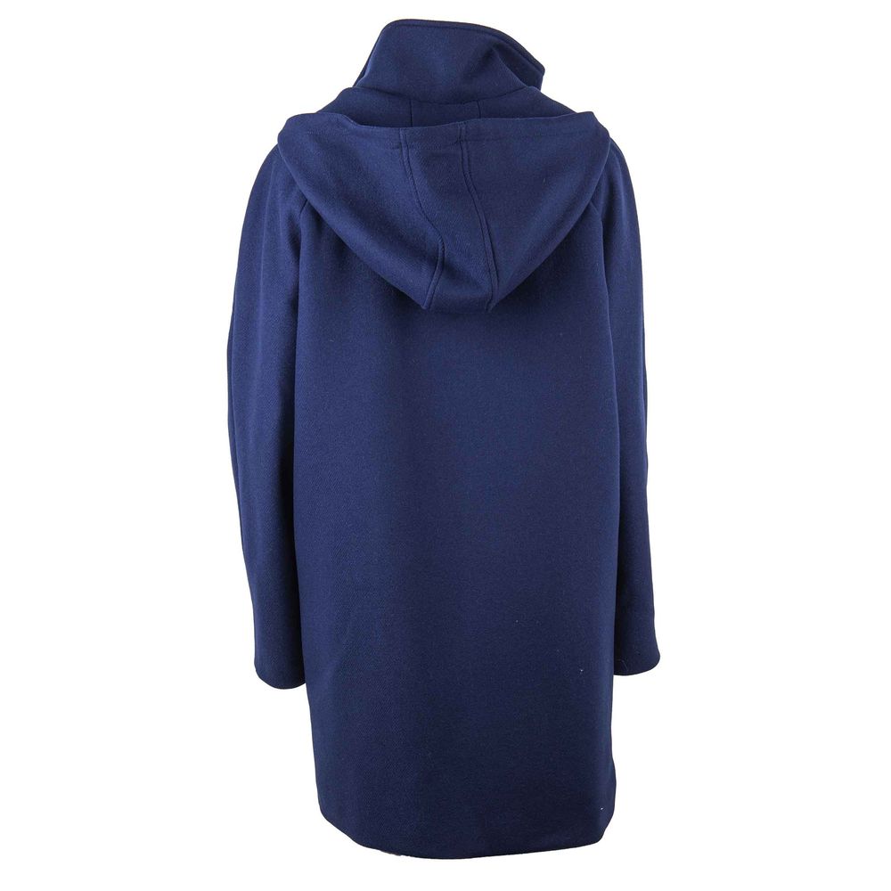 Love Moschino Blue Wool Coat for Women