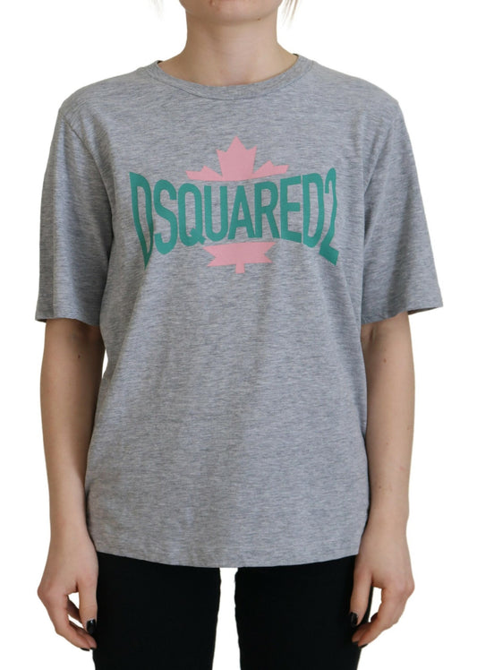 Dsquared² Grey Logo Cotton Crewneck Short Sleeve T-Shirt