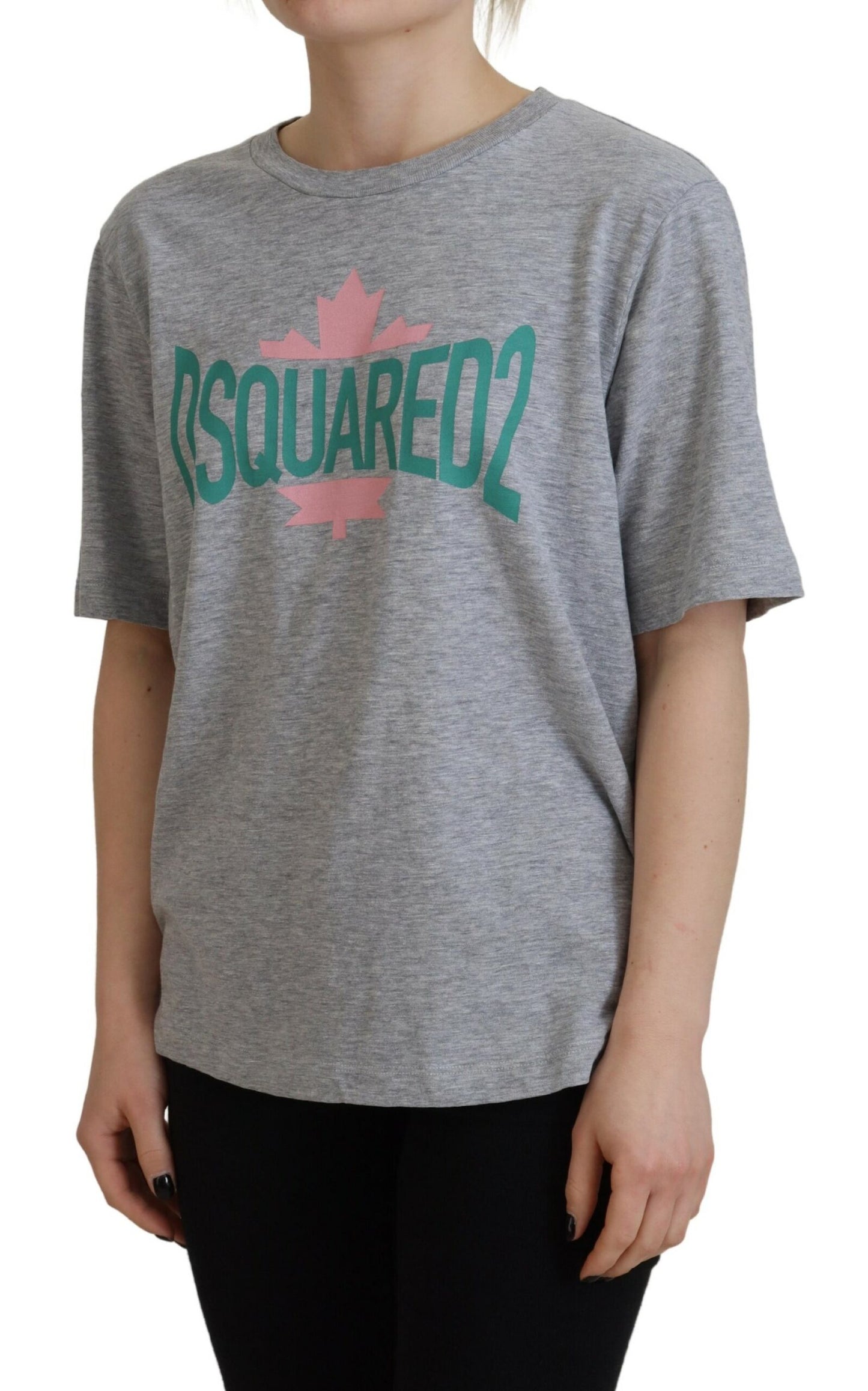 Dsquared² Grey Logo Cotton Crewneck Short Sleeve T-Shirt