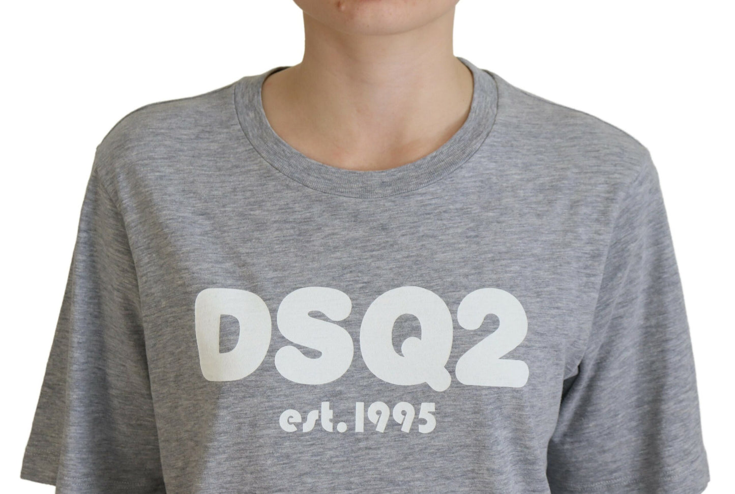 Dsquared² Grey Logo Cotton Crewneck Short Sleeve T-Shirt