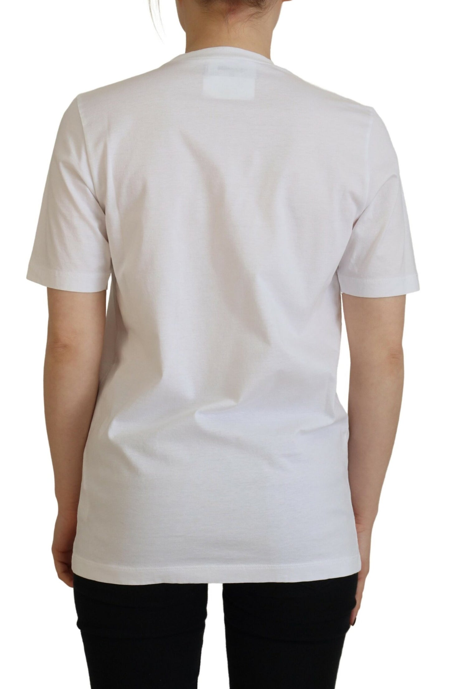 Dsquared² White Logo Patch Crewneck Short Sleeve T-Shirt