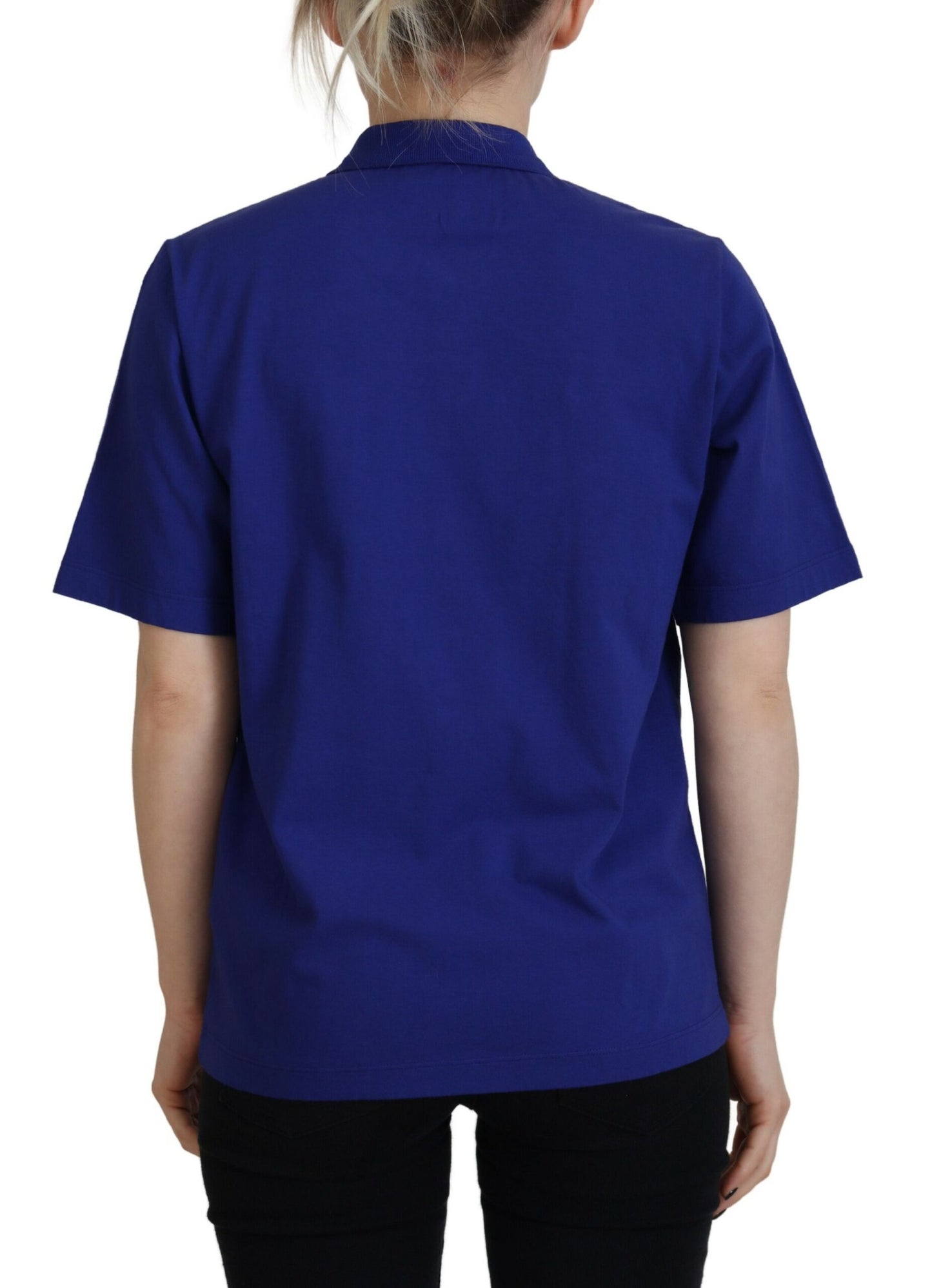 Dsquared² Blue Collared Writings Short Sleeve Polo Shirt