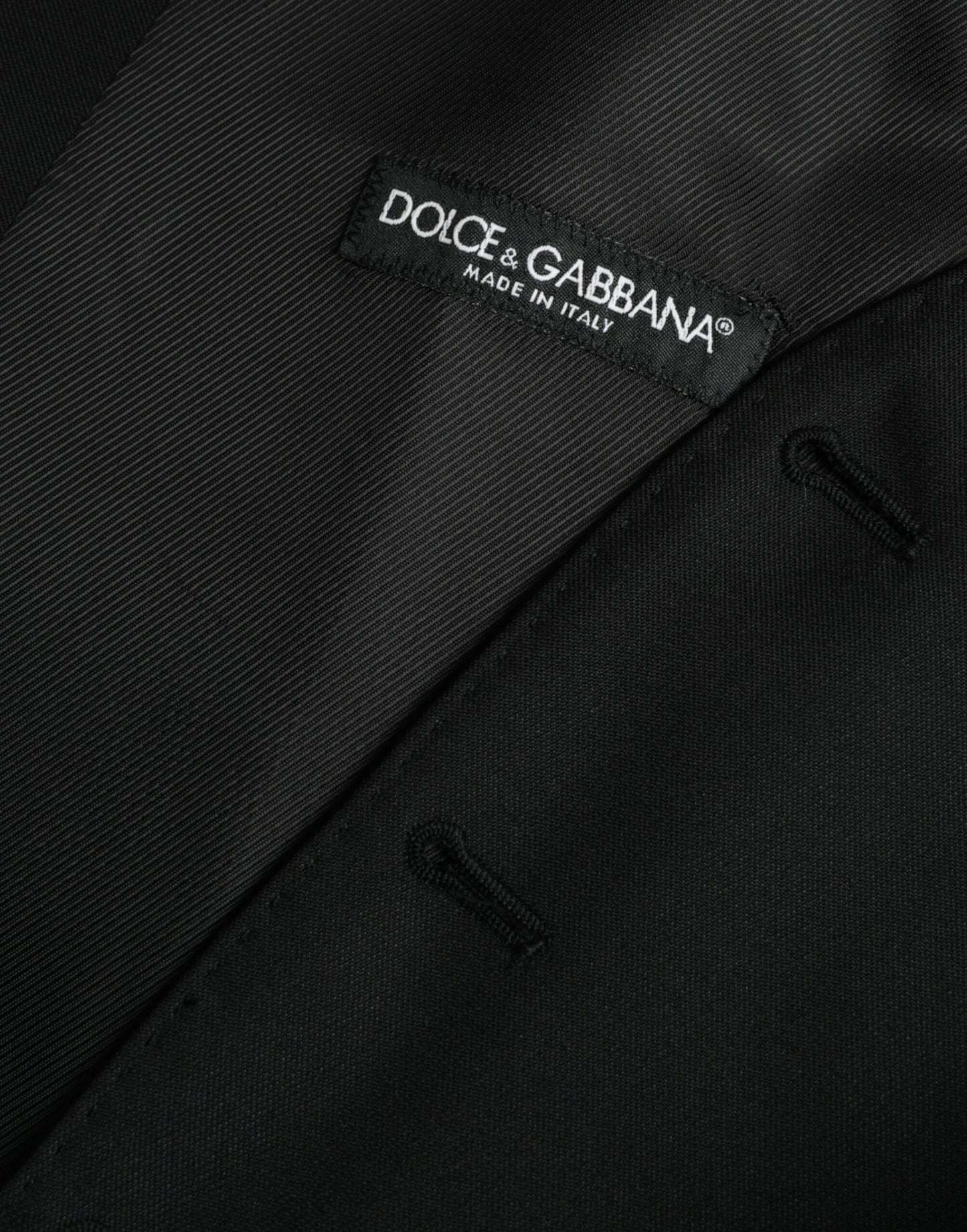 Dolce &amp; Gabbana Black Wool Vest Dress Formal Waistcoat