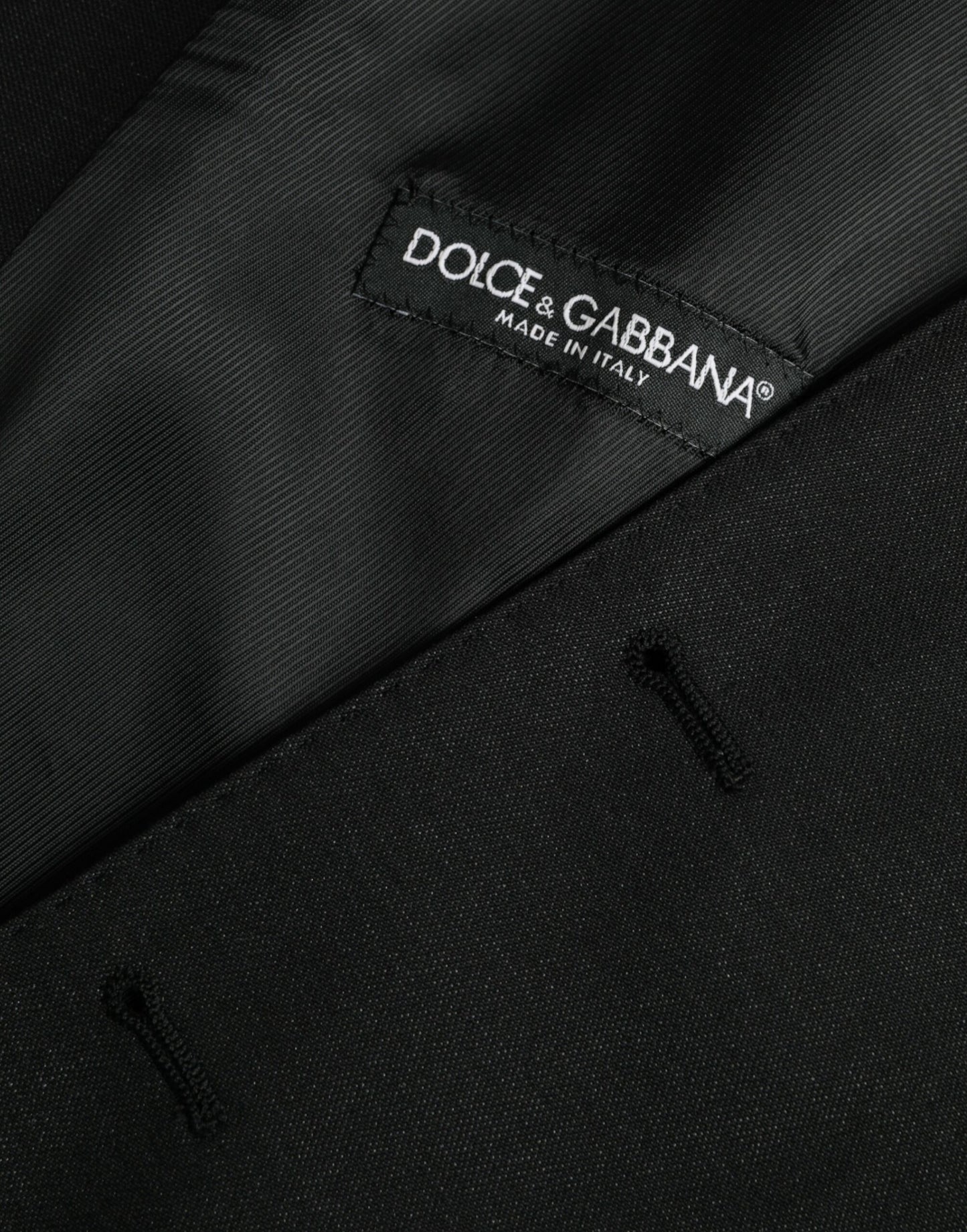 Dolce &amp; Gabbana Black Wool Vest Dress Formal Waistcoat