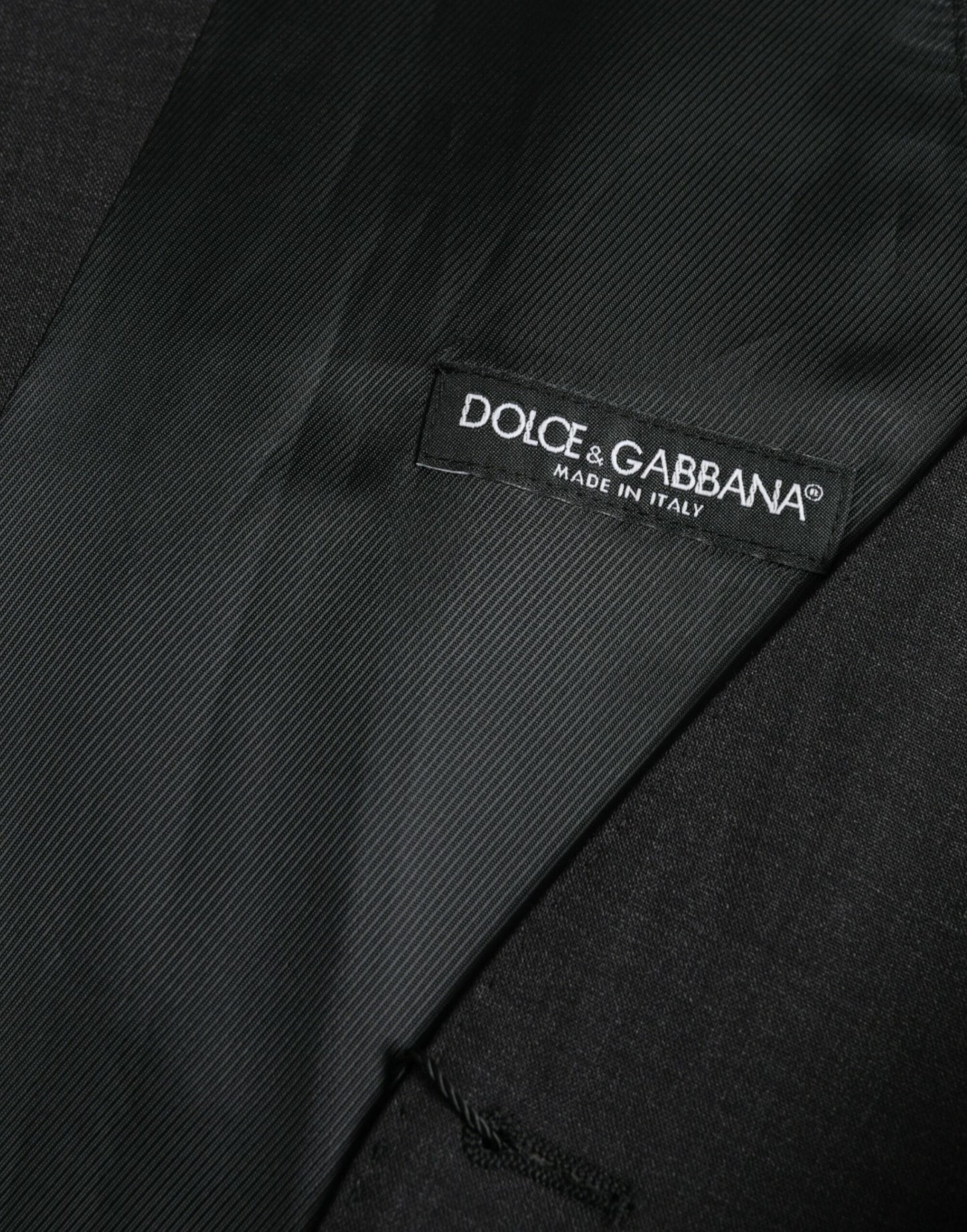 Dolce & Gabbana Schwarze Baumwollweste Kleid Formelle Weste