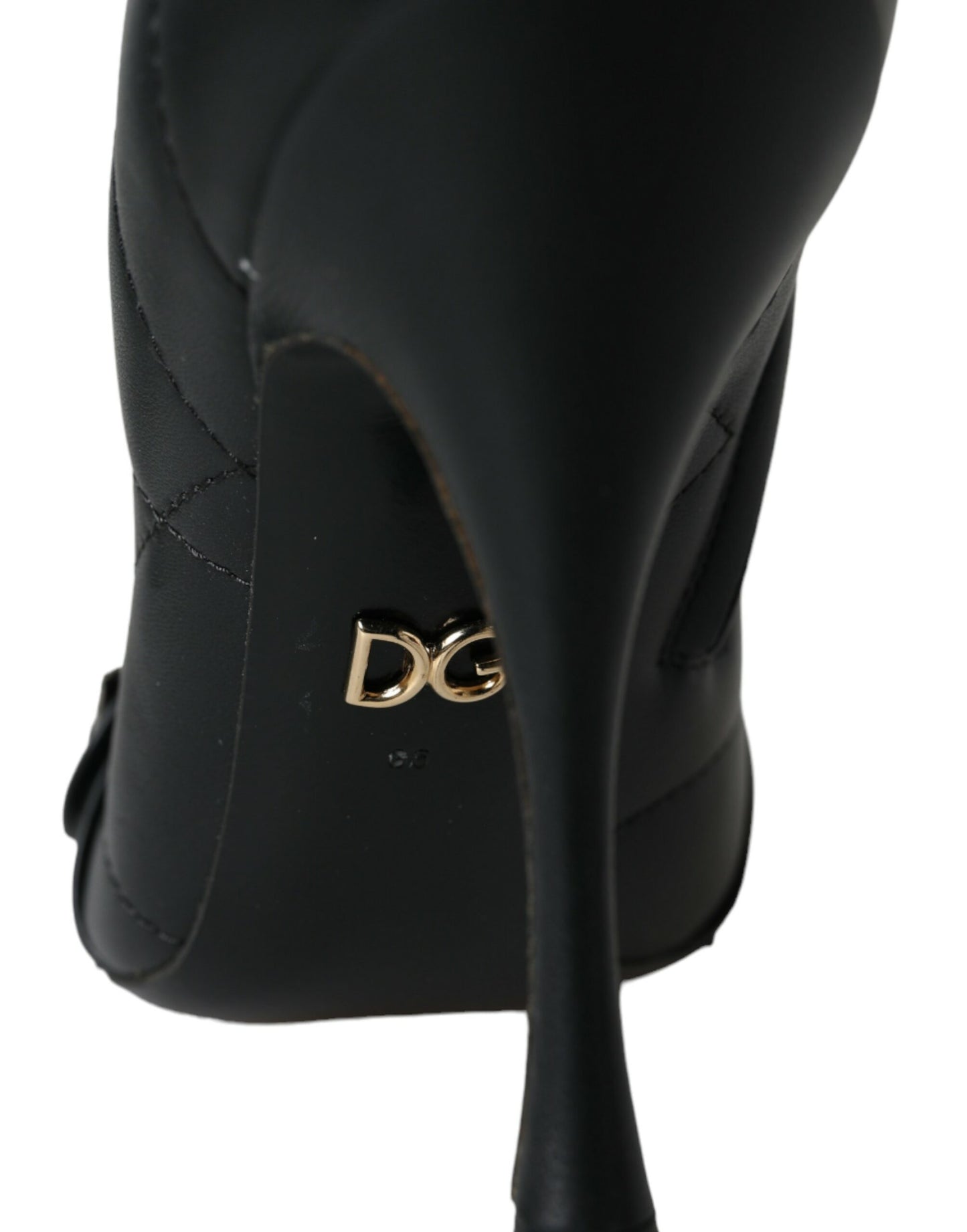 Dolce &amp; Gabbana Black Devotion Quilted Buckle Boots Shoes