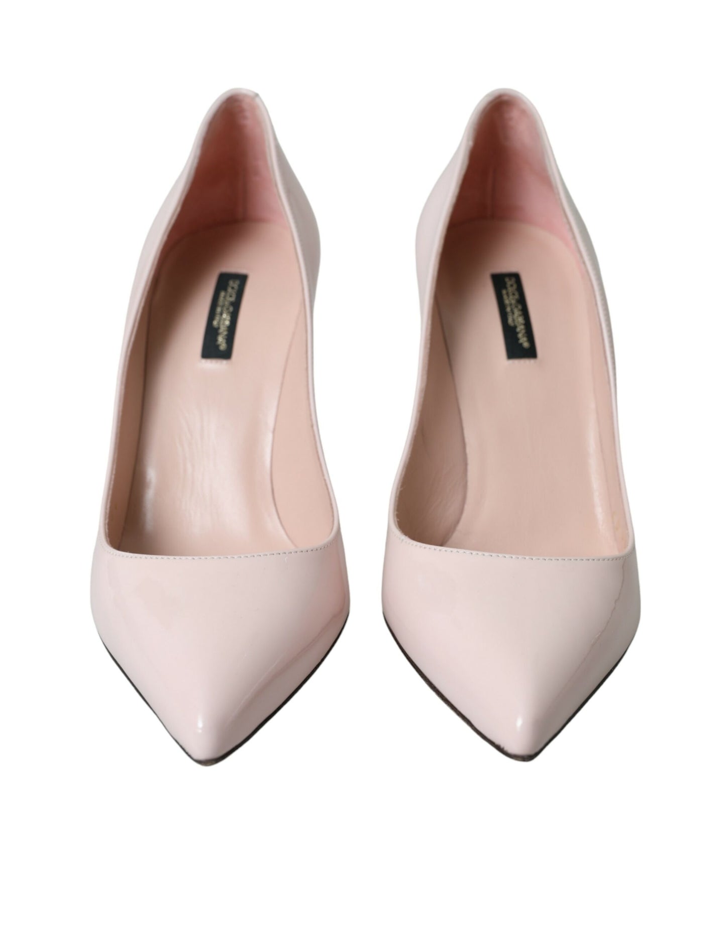 Dolce &amp; Gabbana Light Pink Leather Bellucci Heels Pumps Shoes