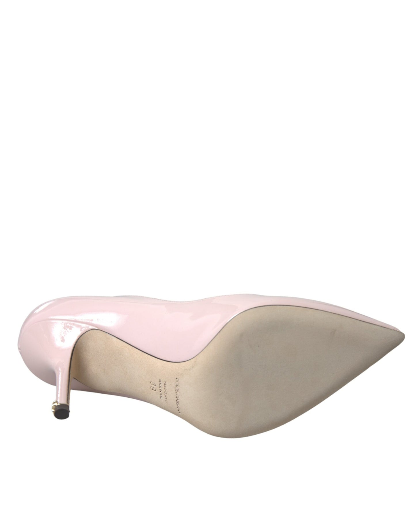 Dolce &amp; Gabbana Light Pink Leather Bellucci Heels Pumps Shoes