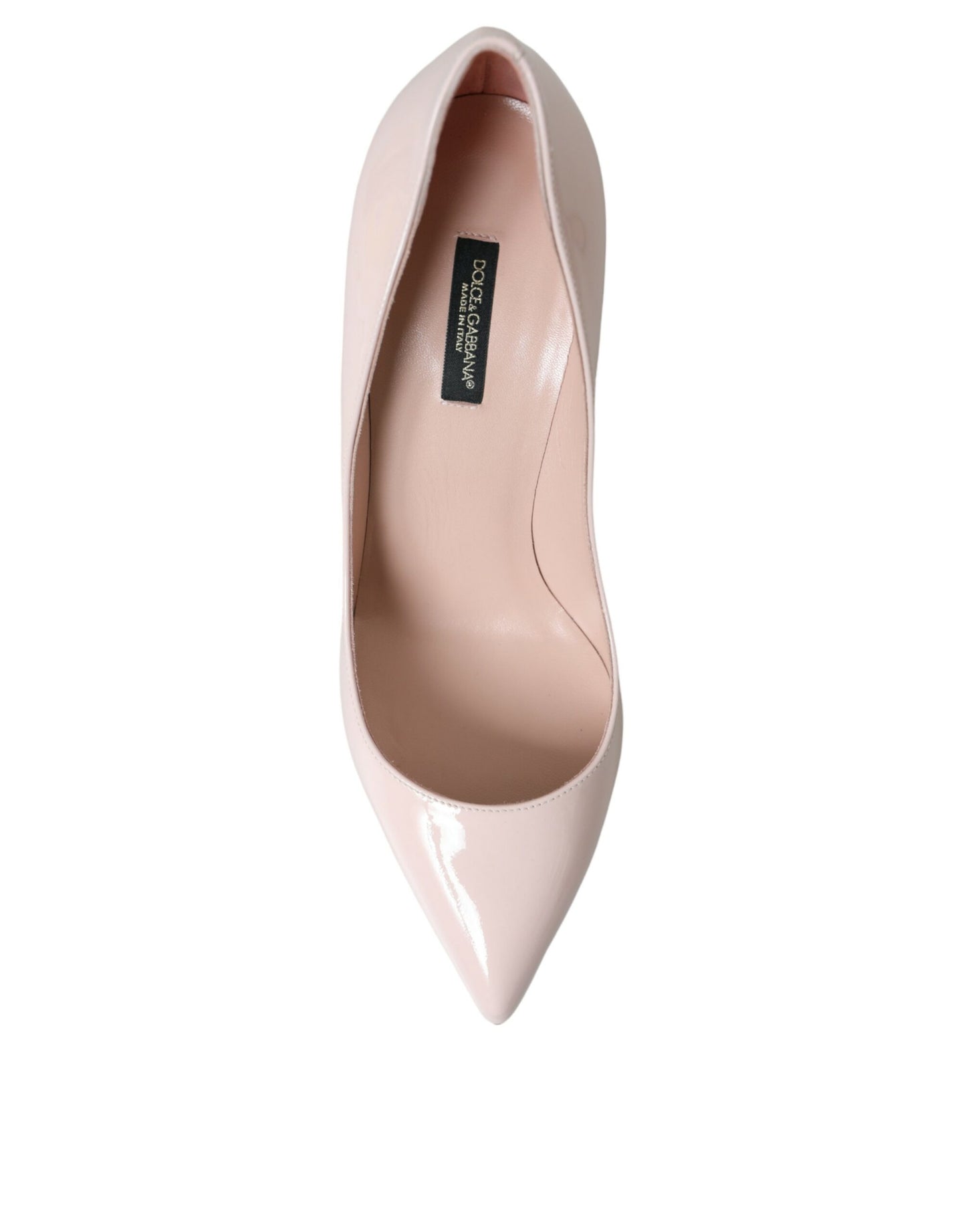 Dolce &amp; Gabbana Light Pink Leather Bellucci Heels Pumps Shoes