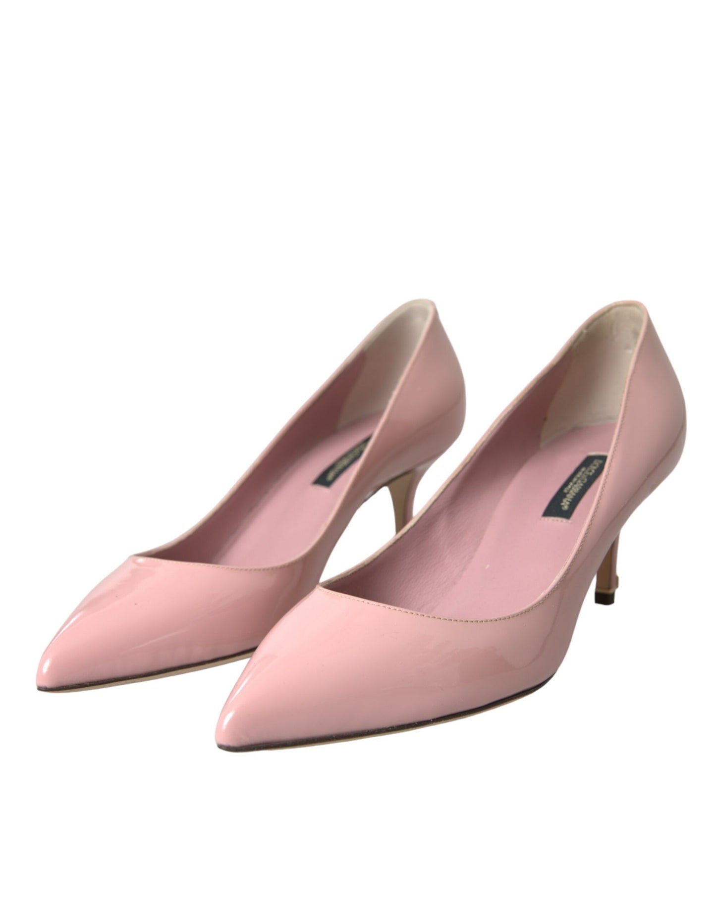 Dolce &amp; Gabbana Light Pink Patent Leather Heels Pumps Shoes