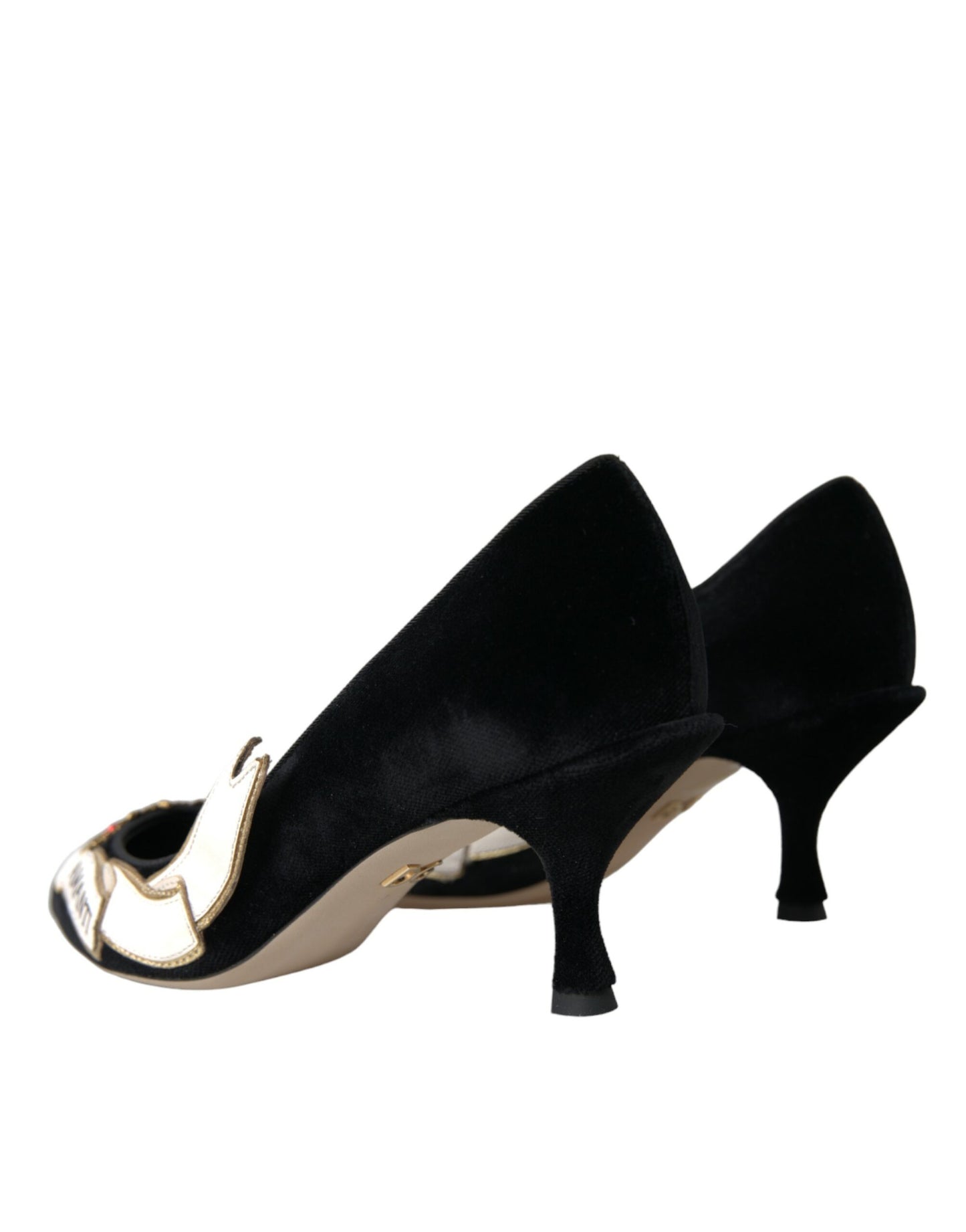 Dolce &amp; Gabbana Black Suede Amari Heels Pumps Shoes