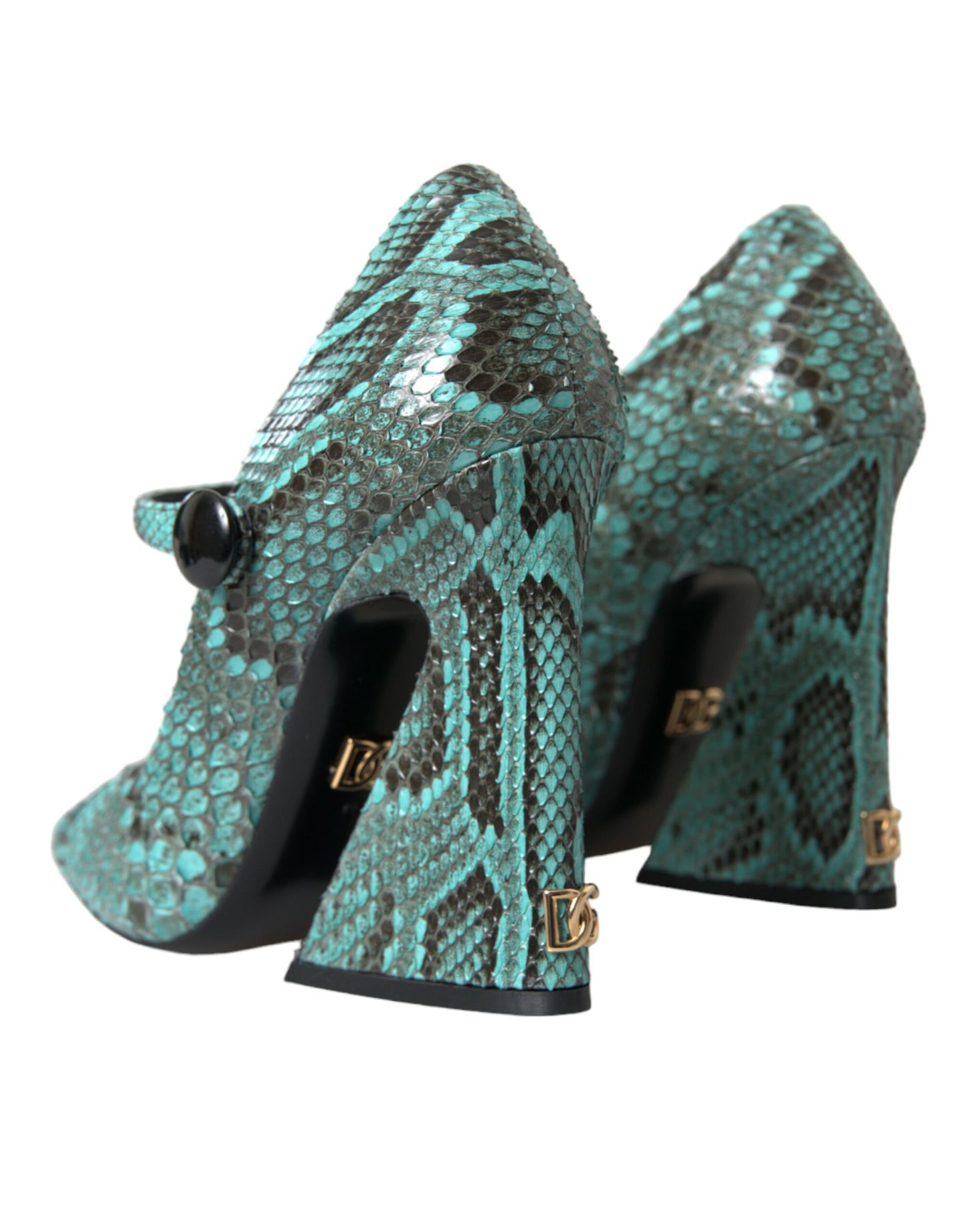 Dolce & Gabbana Aqua Python Leder Mary Jane Pumps