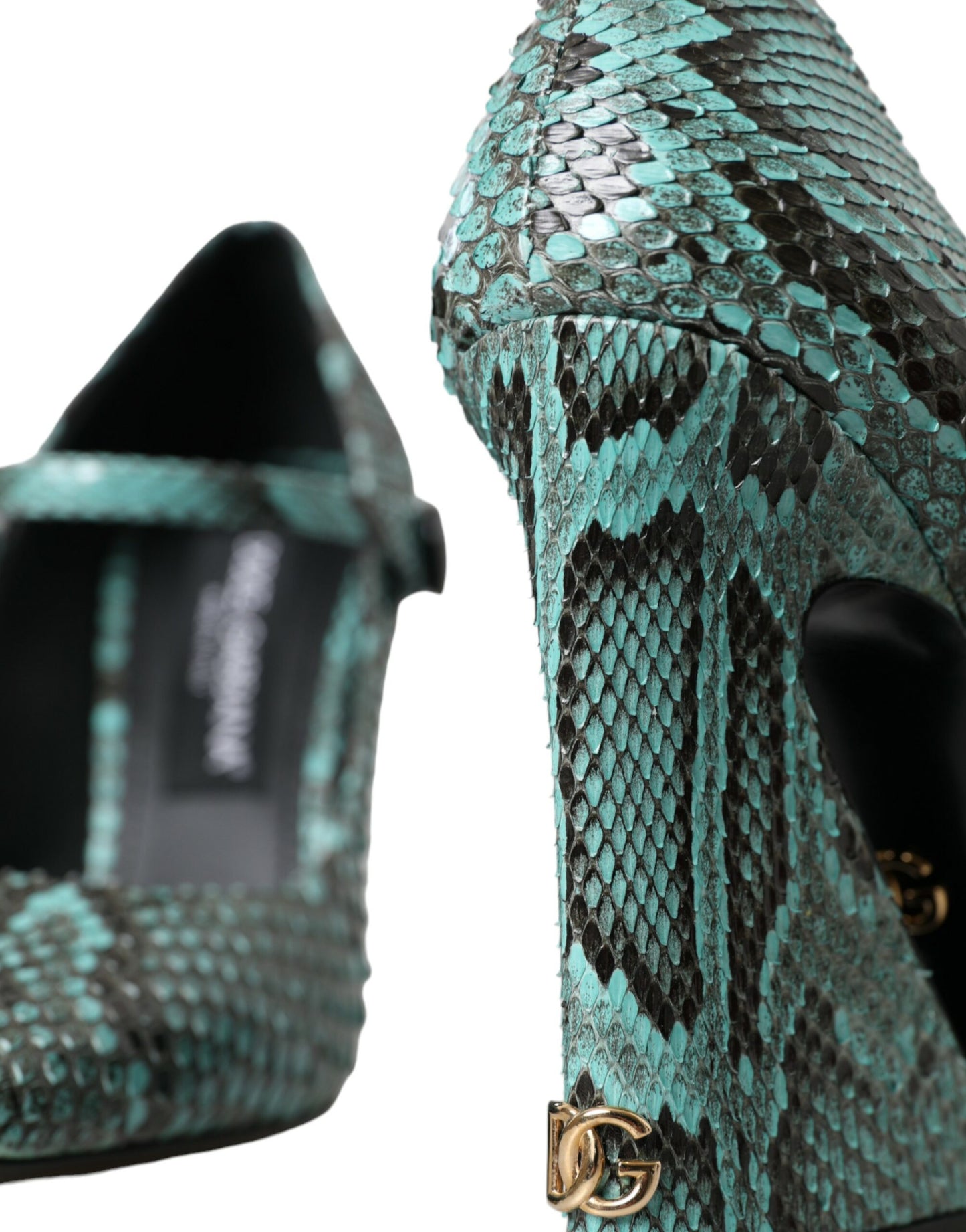 Dolce & Gabbana Aqua Python Leder Mary Jane Pumps