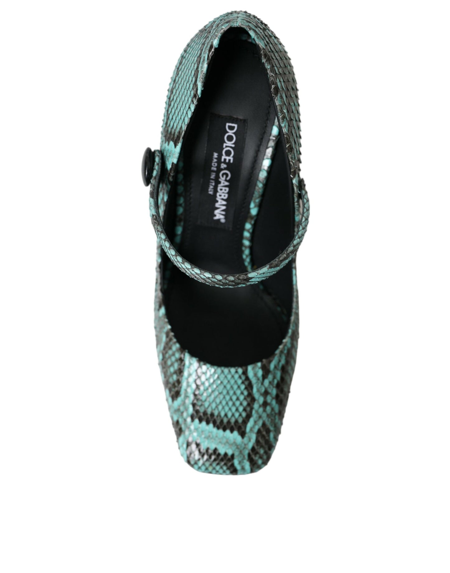 Dolce & Gabbana Aqua Python Leder Mary Jane Pumps