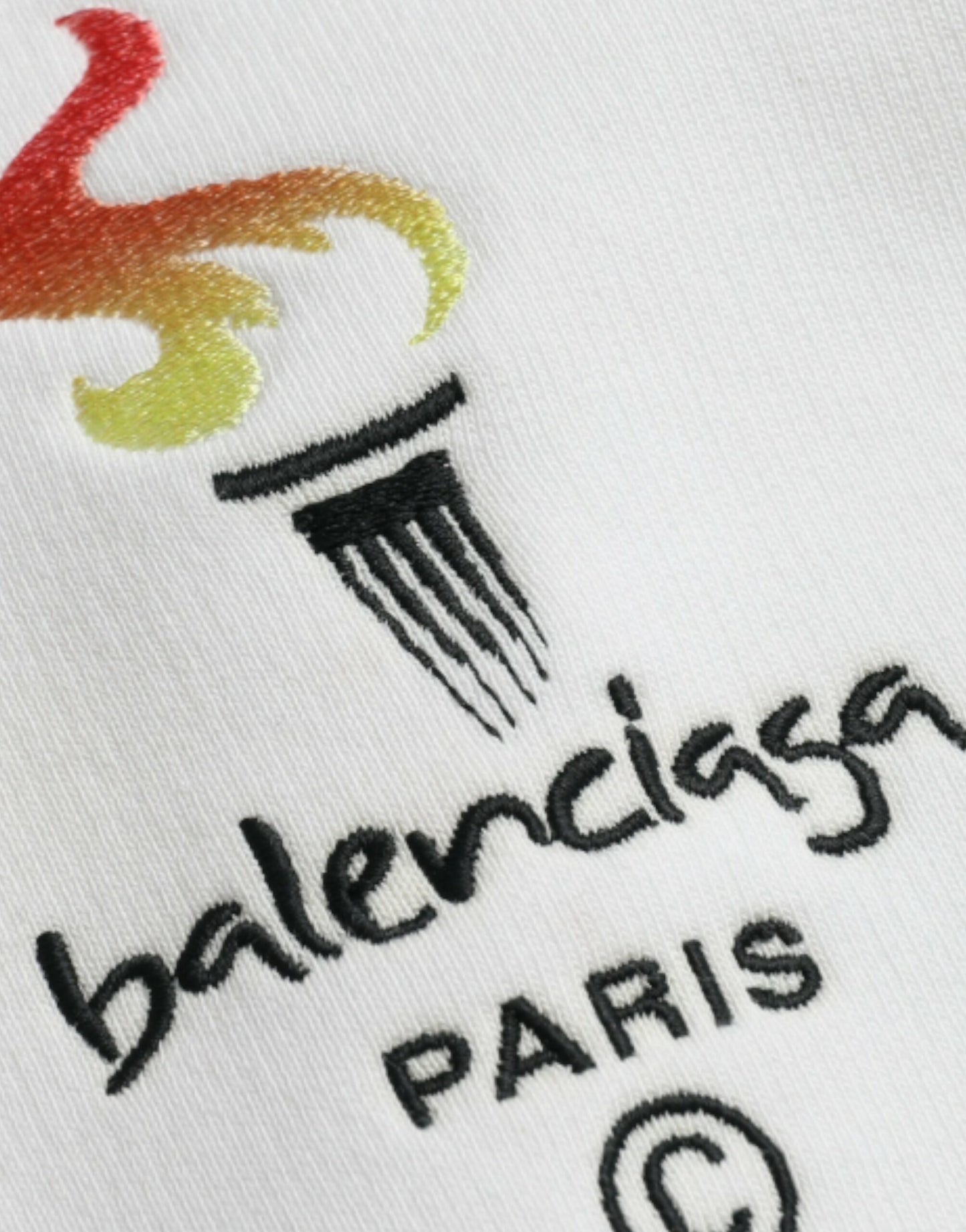 Balenciaga Weißer Baumwoll-Logo-Pullover mit Kapuze Sweatshirt Pullover