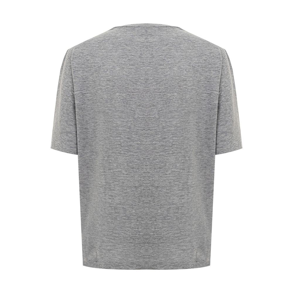 Dsquared² Chic grey cotton T-shirt for the modern woman