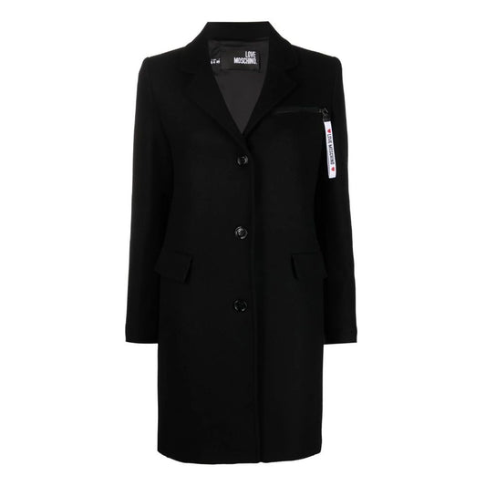 Love Moschino Black Wool Jackets &amp; Coats