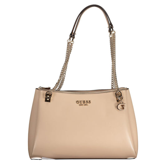 Guess Jeans Beige Polyethylen Handtasche