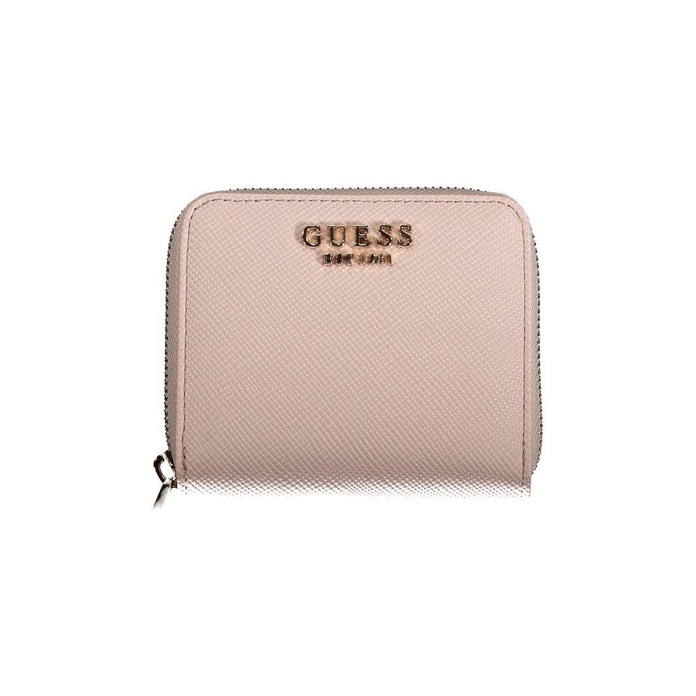 Guess Jeans wallet made of pink polyethylene