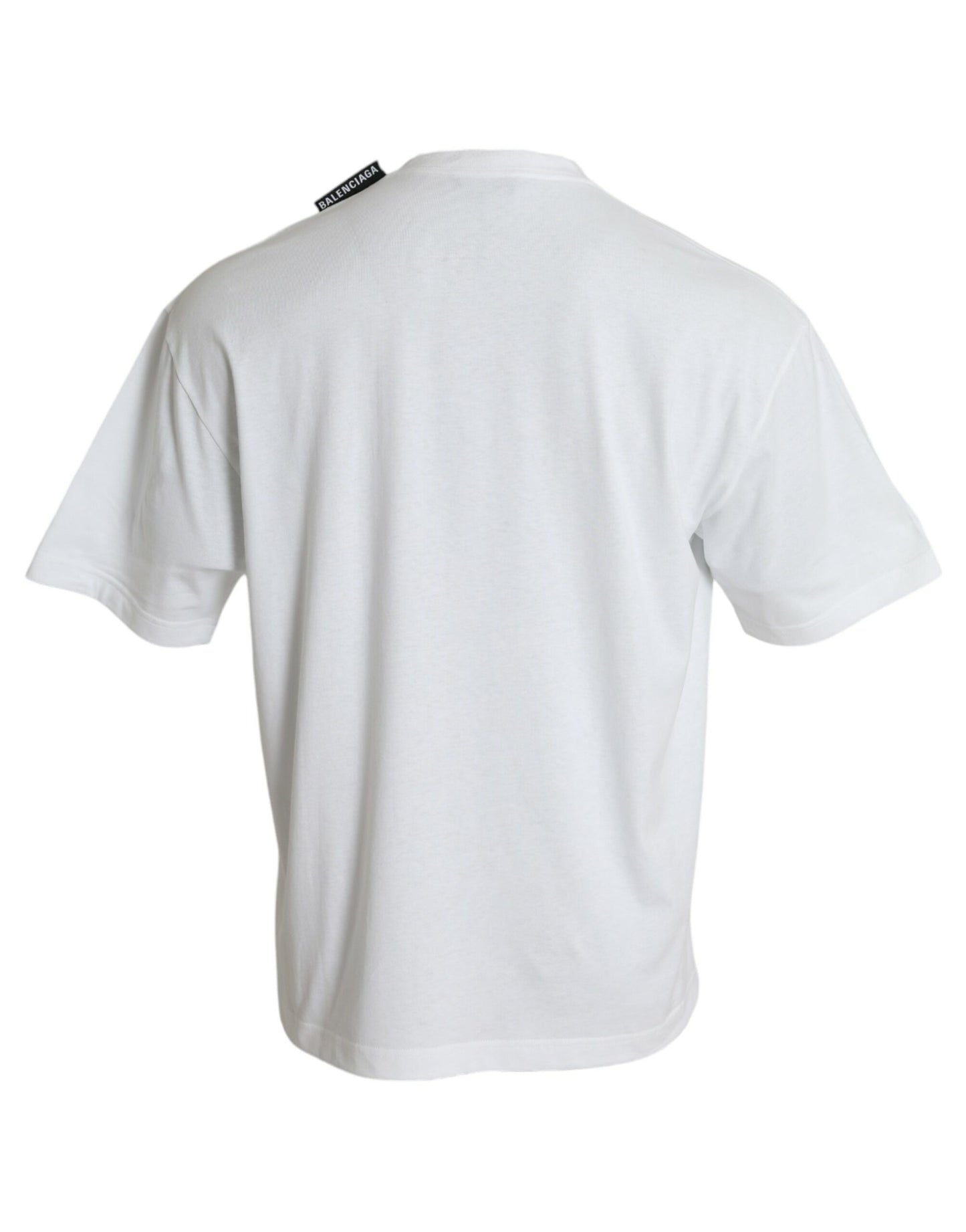 Balenciaga White cotton jersey crew neck T-shirt