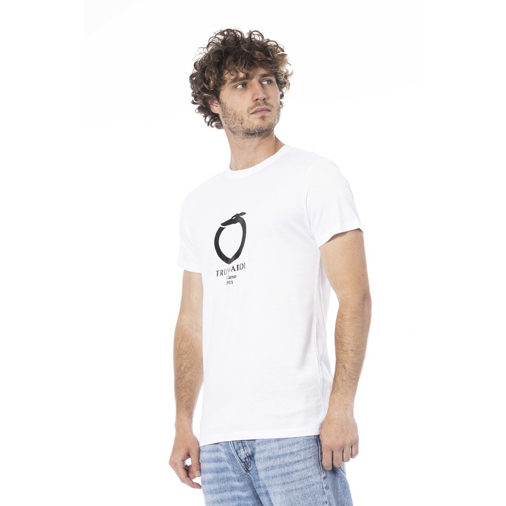 Trussardi Beachwear T-Shirt aus weißer Baumwolle