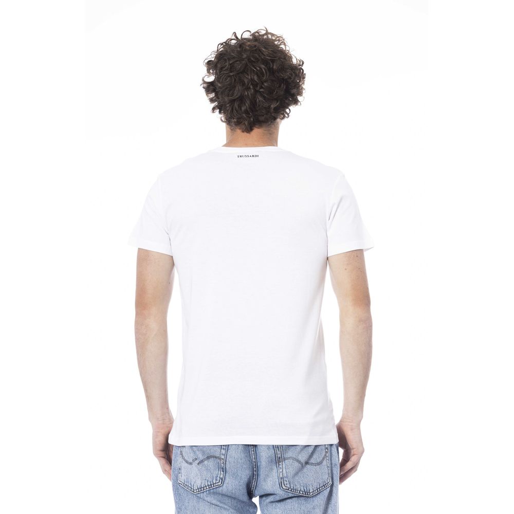 Trussardi Beachwear T-Shirt aus weißer Baumwolle