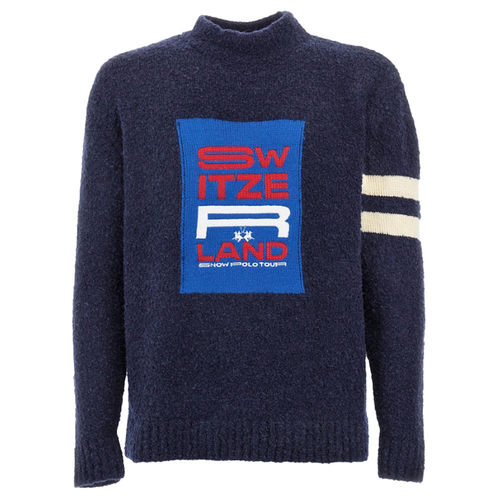 La Martina Blue polyamide sweater