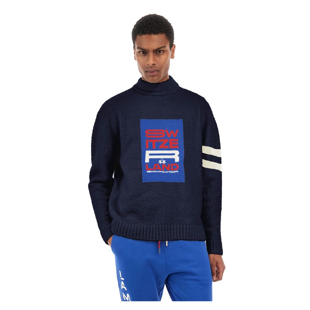 La Martina Blue polyamide sweater