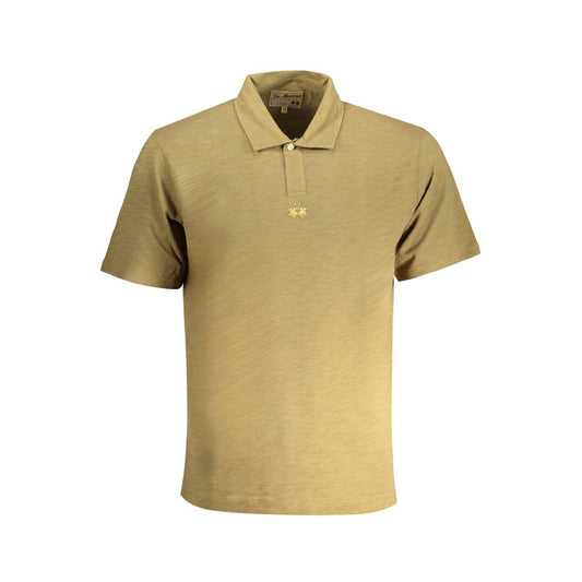 La Martina Green Cotton Polo Shirt