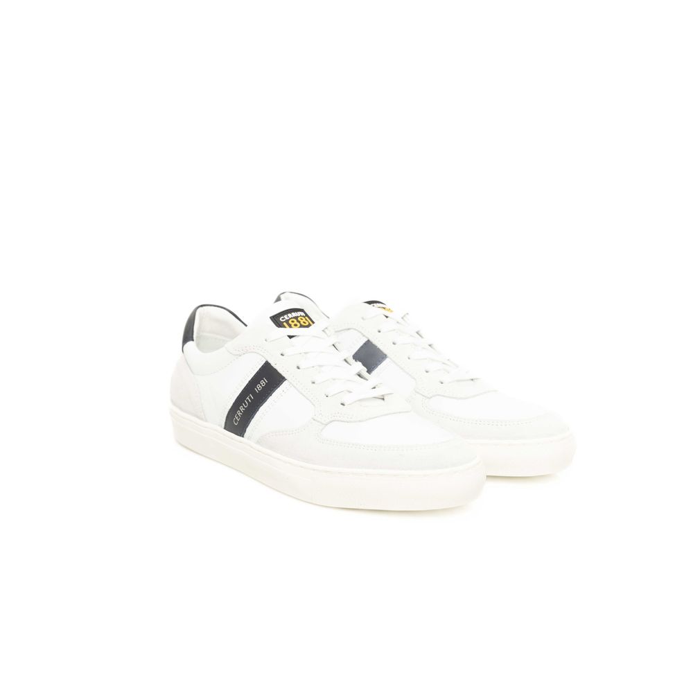 Cerruti 1881 White Leather Men's Sneakers