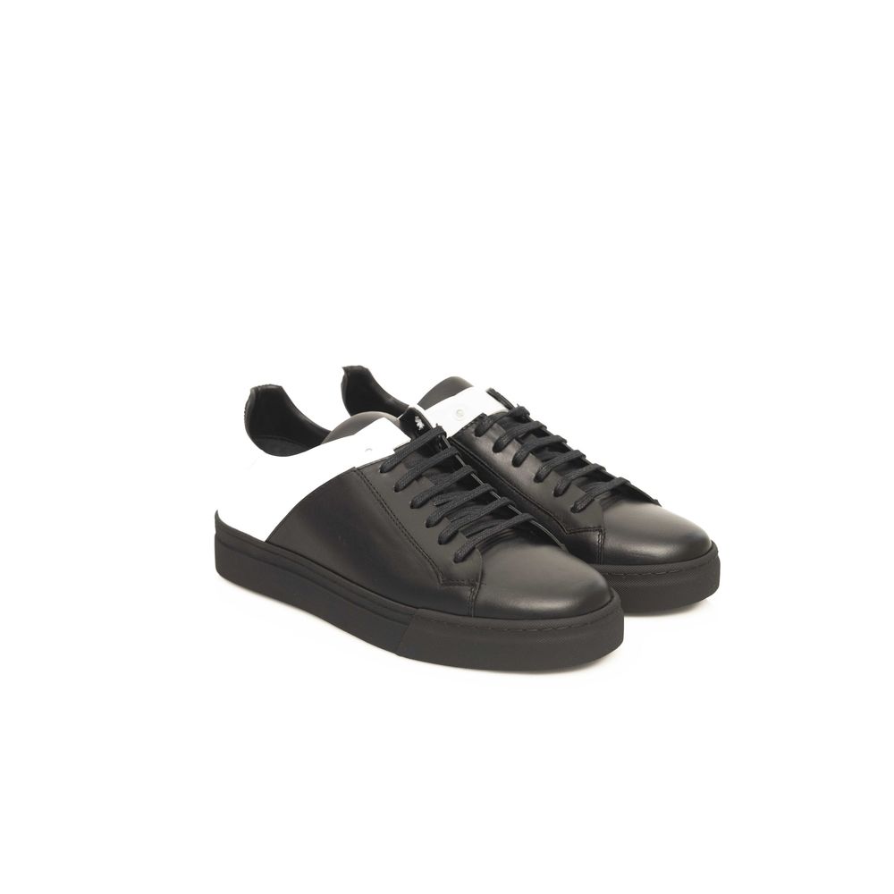 Cerruti 1881 Black Leather Men's Sneakers