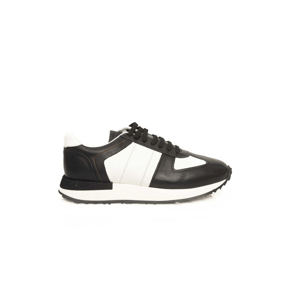 Cerruti 1881 Black Leather Men's Sneakers