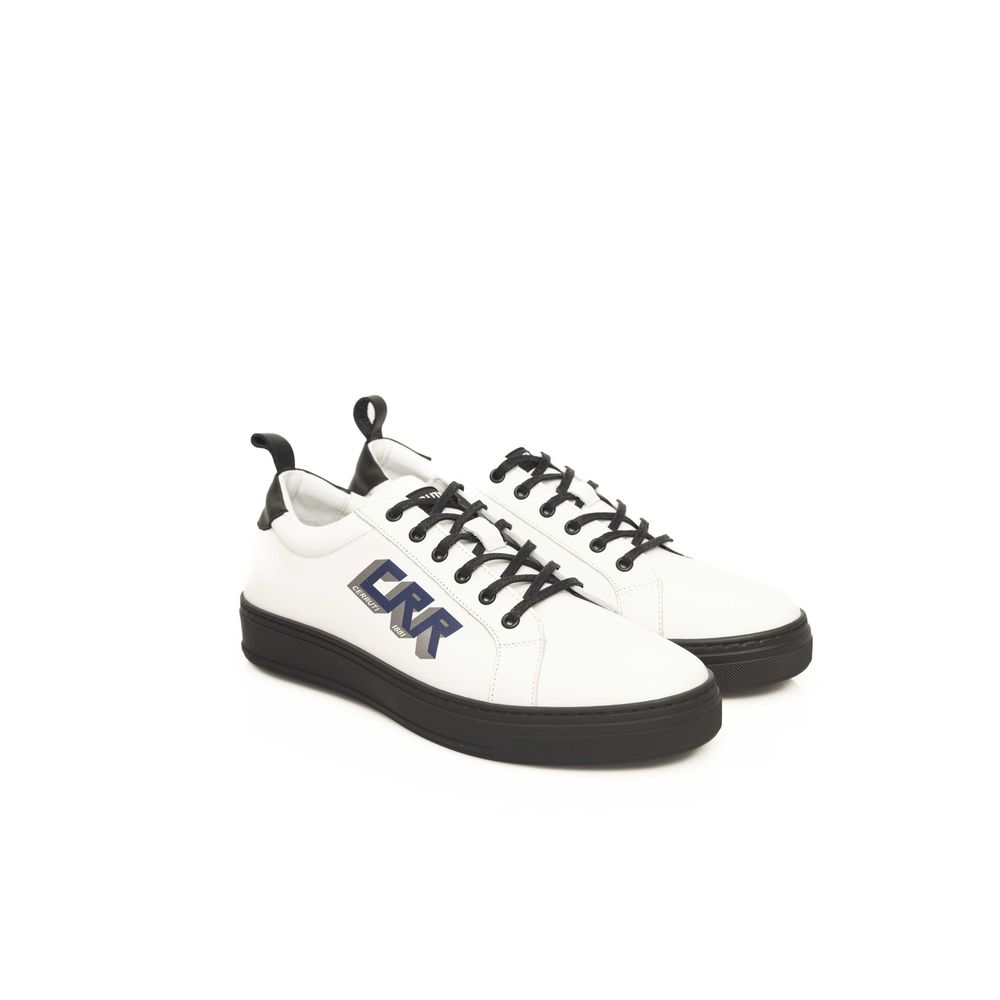 Cerruti 1881 White Leather Men's Sneakers