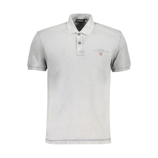 Napapijri Grey Cotton Polo Shirt