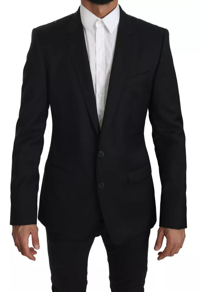 Dolce &amp; Gabbana Black Slim Coat MARTINI Blazer