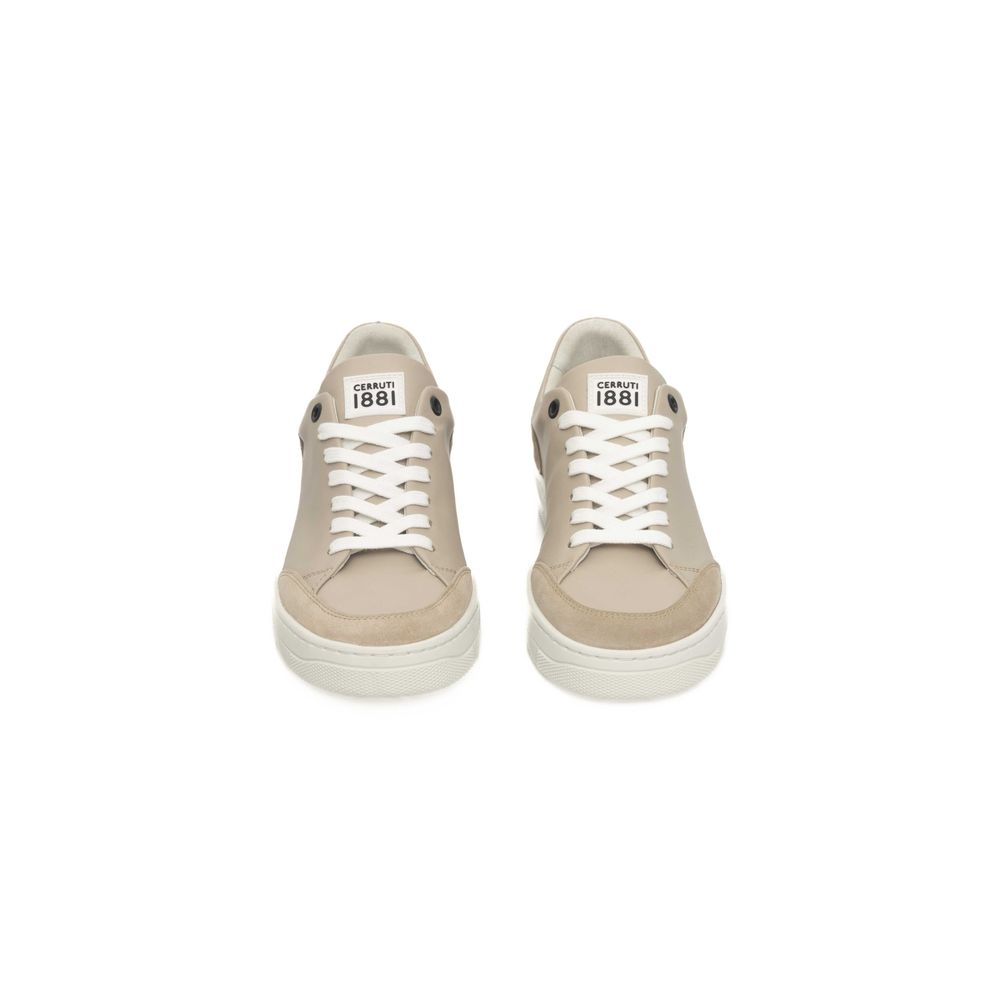 Cerruti 1881 Beige Leather Women's Sneakers