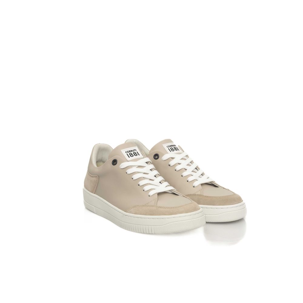 Cerruti 1881 Beige Leather Women's Sneakers